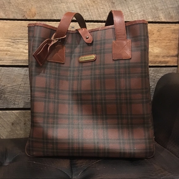 ralph lauren plaid purse